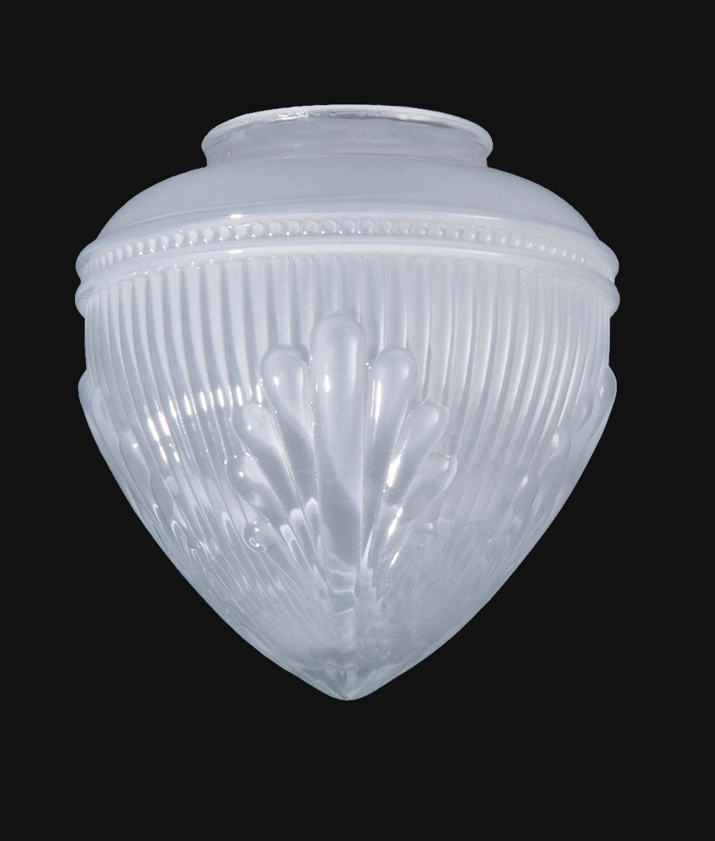 6 1/2" Inside Sandblasted Pendant Glass Shade, 3-1/4 inch lip fitter