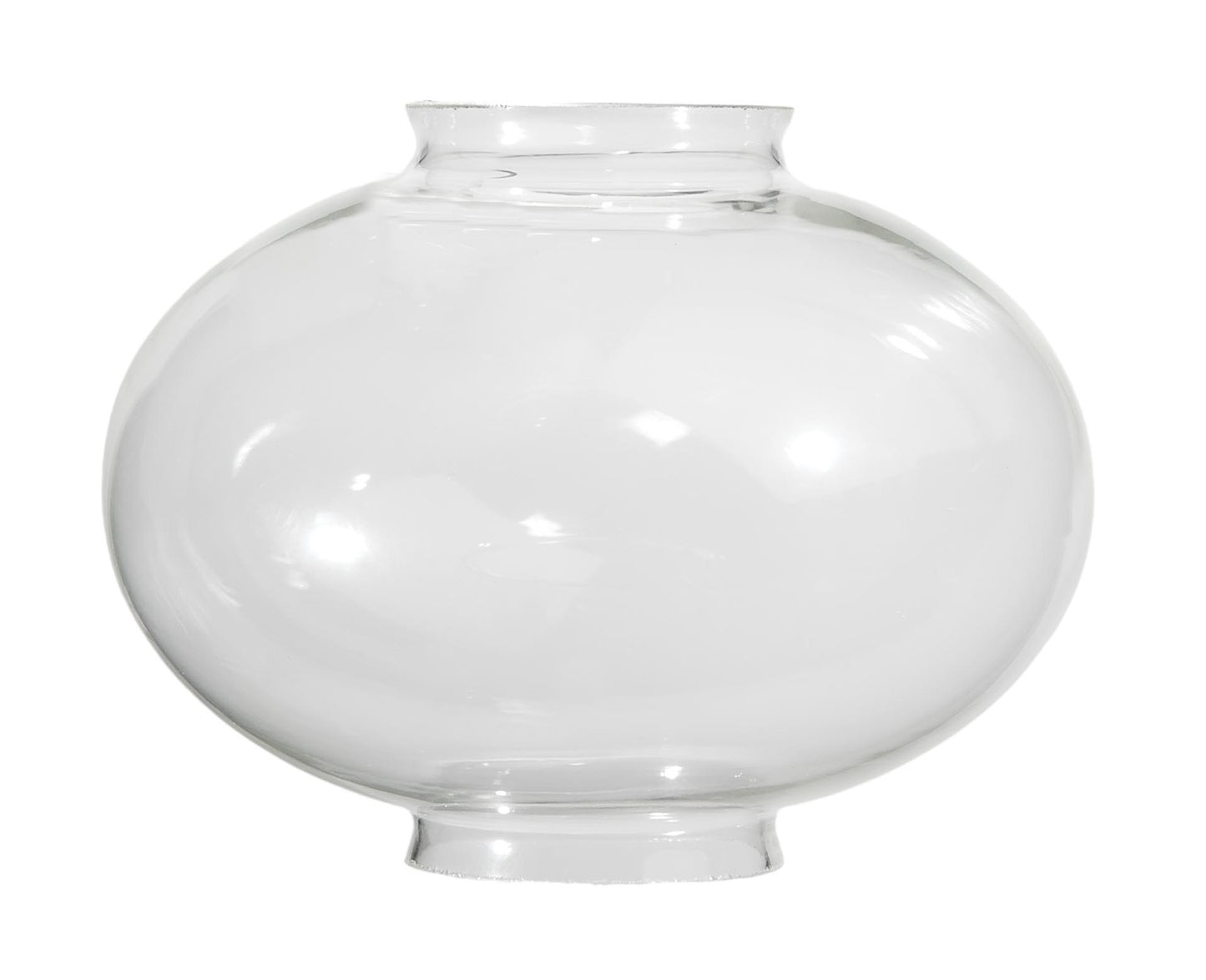 9-3/4" Dia. Clear Glass Onion Shade, 4" Fitter Both Ends