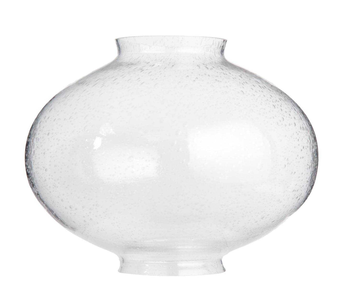 9-3/4" Dia. Clear Seeded Glass Onion Shade, 4" Fitter Both Ends