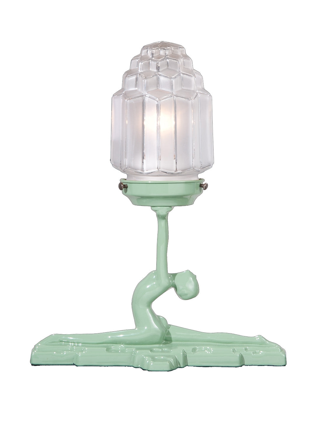 3 1/4" fitter, Art Deco "Skyscraper" Table Lamp Shade, 6-1/16 inch tall