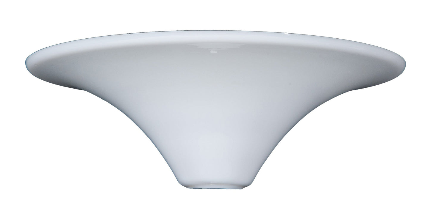 Stiffel Style Opal Glass Torchiere Lamp Shade, 1-7/8 inch opening fitter