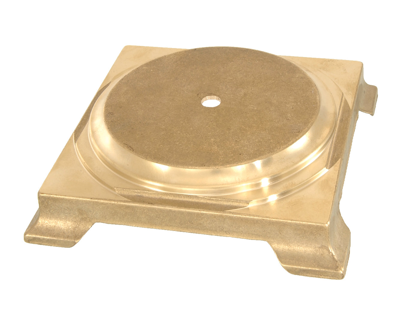 Die Cast Brass Footed Base, Unfinished, 4-7/16" Top Dia.