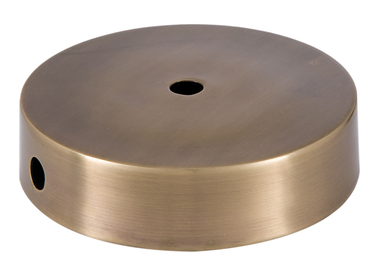 Antique Finish Disc Brass Lamp Base, Choice of Size 4 to 6" Dia.