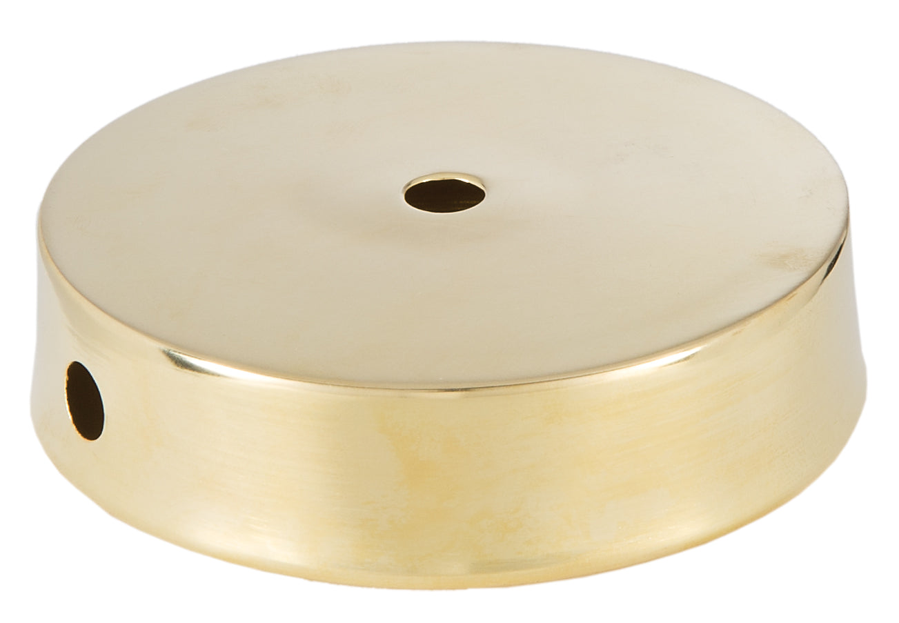 Unfinished Disc Solid Brass Lamp Base, Choice of Size, 4 to 6" Dia.