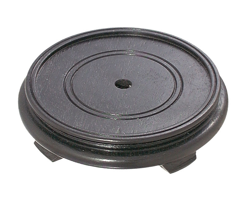 Black Finish, Footed Oriental Wooden Bases