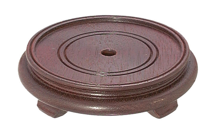 Rosewood Finish, Footed Oriental Wooden Bases