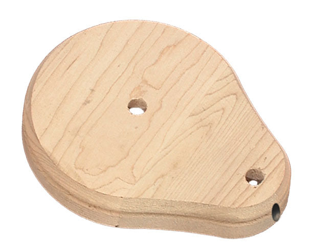 Teardrop Shaped Figurine Base, Sanded Hardwood