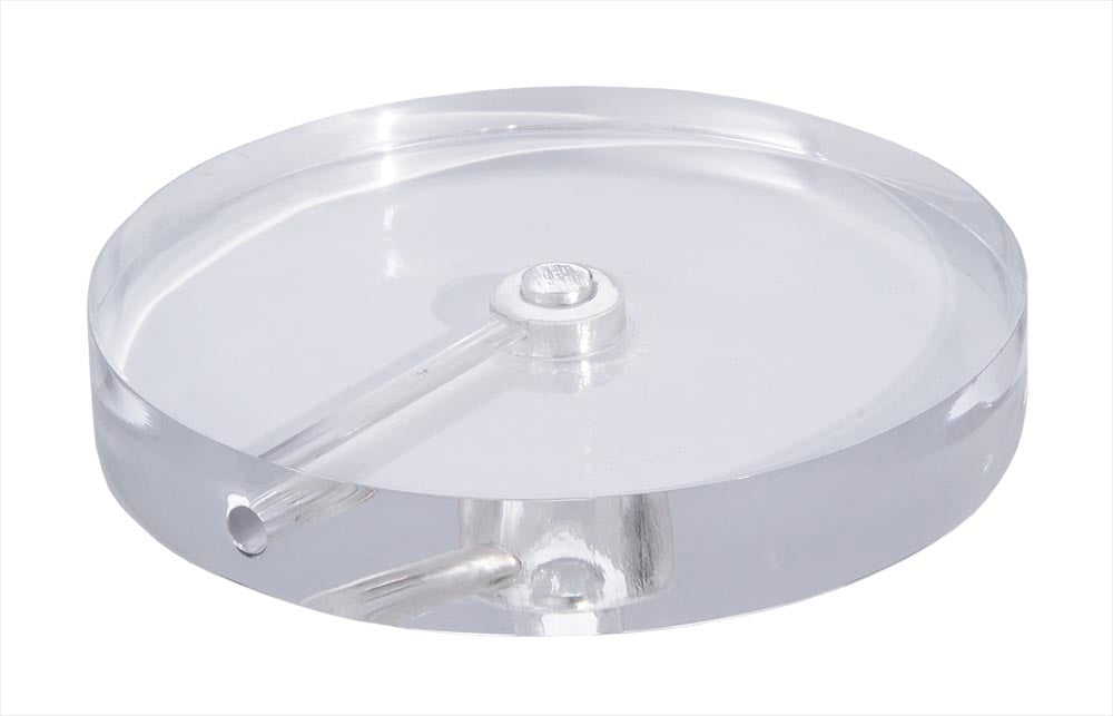 B&p Lamp Clear Acrylic Round Lamp Bases, 6 inch Diameter, 1 inch Height
