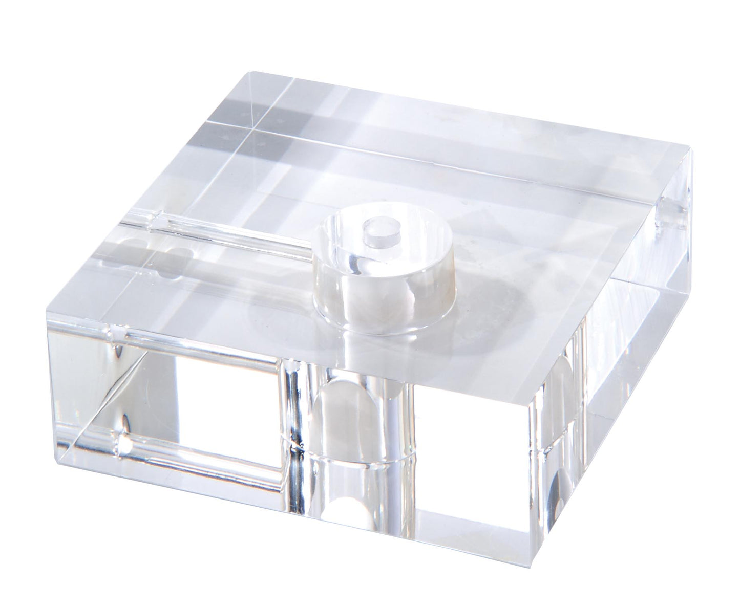 2" Thick, Square Acrylic Lamp Bases - Choice of 3 Sizes