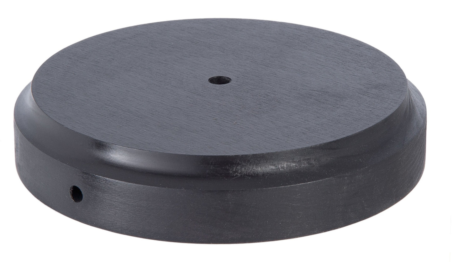 Modern Style Black Wooden Lamp Bases with Tapered Edge, Choice of Size 4 to 9" Top Dia.