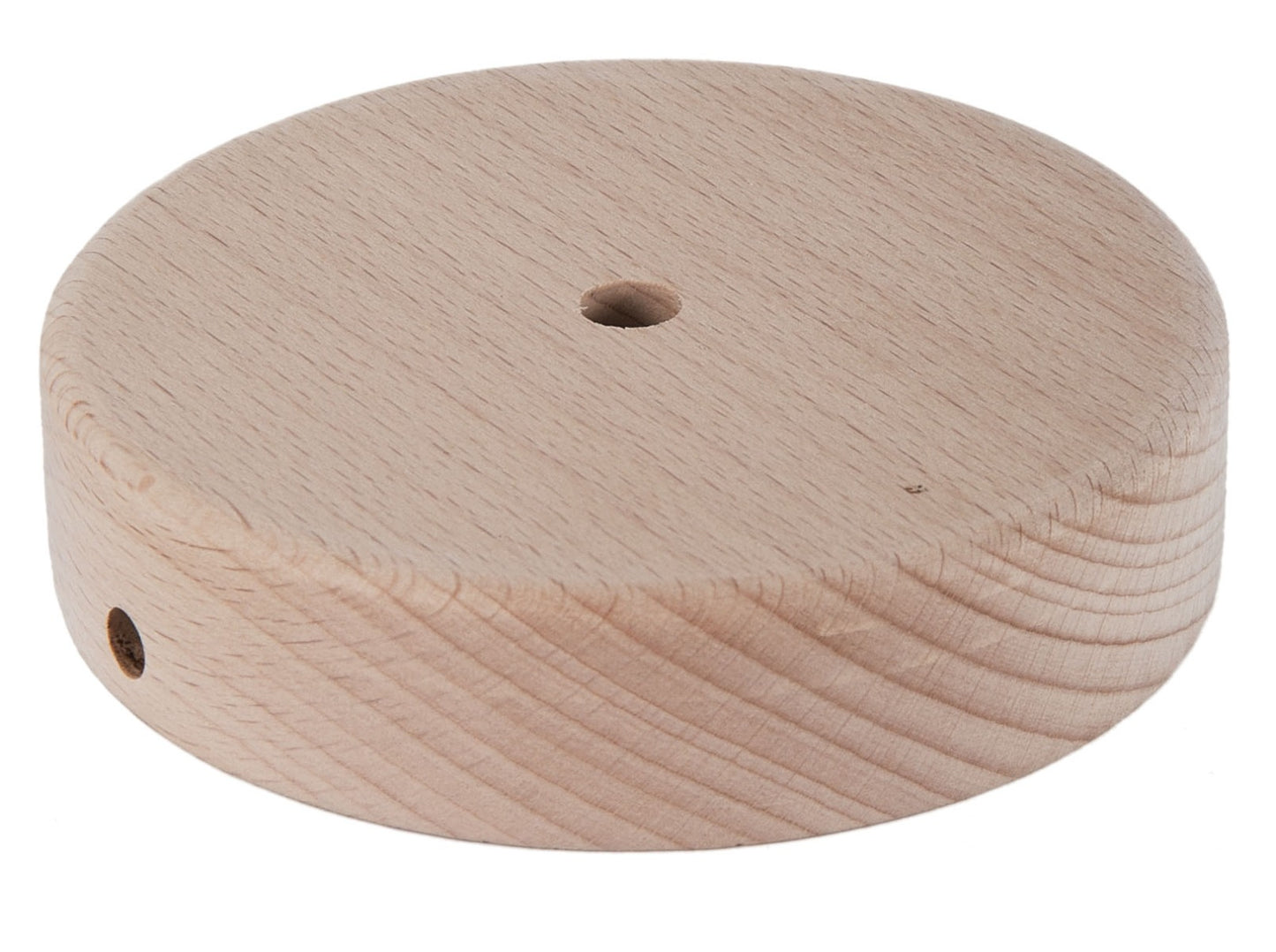 Disc Shaped Unfinished Wooden Lamp Base, Choice of Size 4 to 8" Dia.