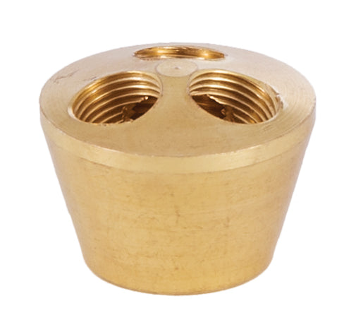 Turned Brass 1-P.C. Modern Cluster, 3-Light, Unfinished