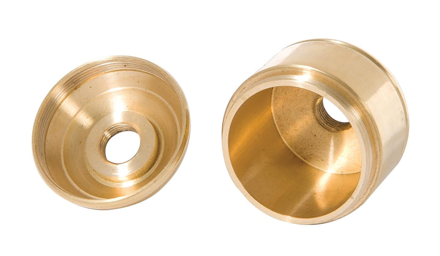 2-Piece Large Unfinished Turned Brass Cluster Body, No Side holes, Tap 1/8F