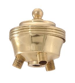 Unfinished Brass 3 Light Pull Chain Socket Lamp Cluster