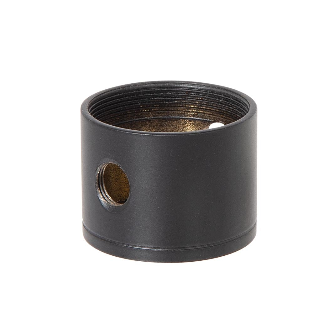 1-1/4 Inch Tall, 2 Side Hole Satin Black Finish Turned Brass Cluster Body