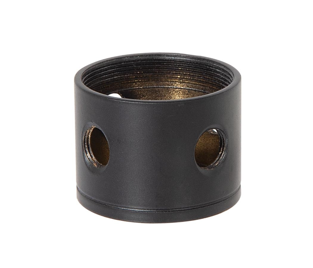 1-1/4 Inch Tall, 4 Side Hole Satin Black Finish Turned Brass Cluster Body