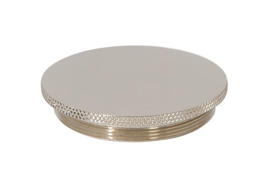 2 Inch Diameter Polished Nickel Finish Brass Cap for Cluster Body, No Center Hole