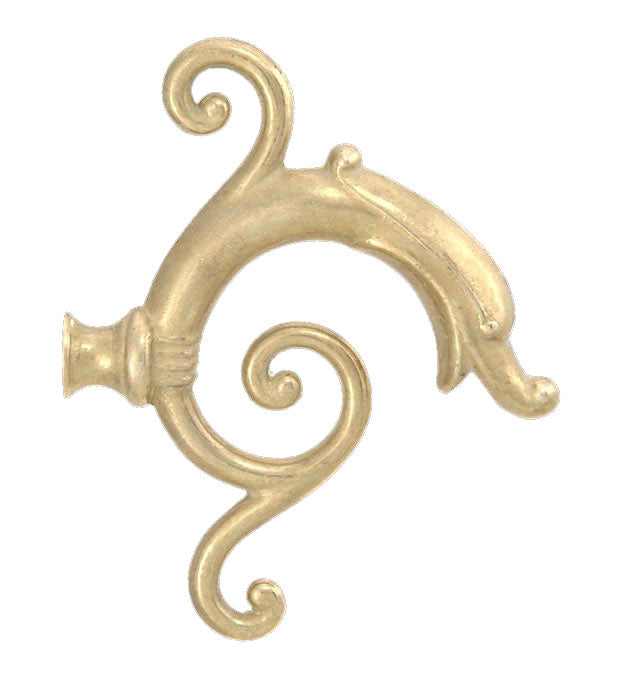 5 1/2" Cast Brass Arm Back, 1/8F X 1/8F
