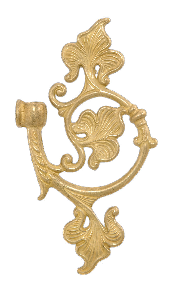 6 1/8"X 3 7/8" Cast Brass Arm Back,1/8F x 1/8F
