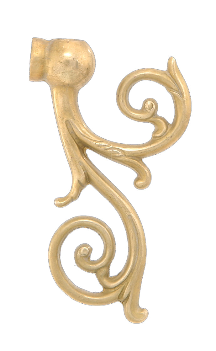4" X 2 1/4" Cast Brass Arm Back, 1/8F X 1/8F