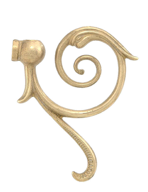 4 1/2" X 3 5/8" Cast Brass Arm Back, 1/8F X 1/8F