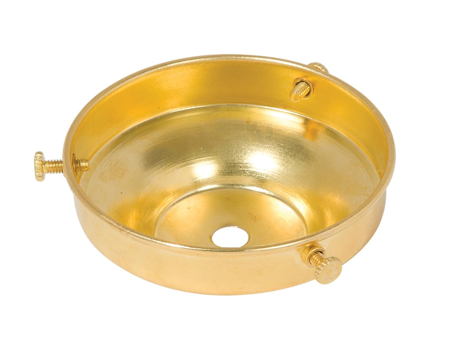 3-1/4 Inch Fitter Spun Unfinished Brass Lamp Shade Holder, 1/8IP