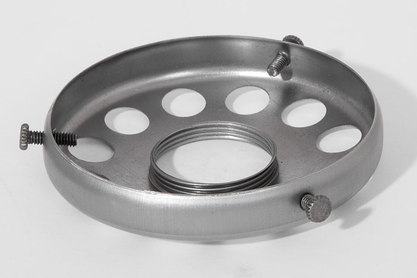 3 -1/4" Fitter Steel Screw-on, Uno-Type Shade Holder W/ Rosette Set Screws, Unfinished