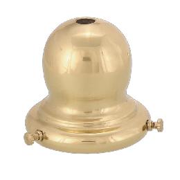 2 1/4" Fitter, Bulbous-Shaped Spun Brass Shade Holder