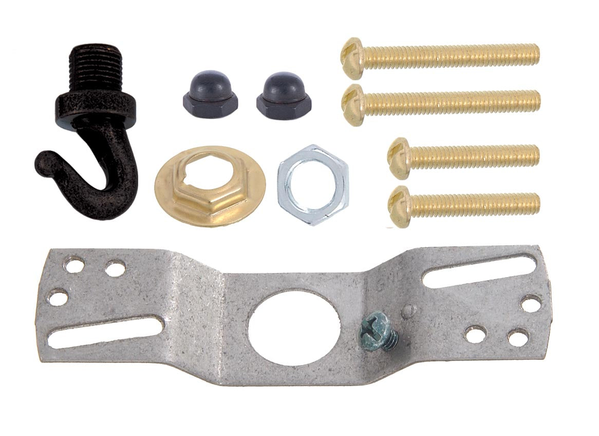 5" Dia. Canopy Kit with Convenience Outlet, 10lb Max, Satin Black