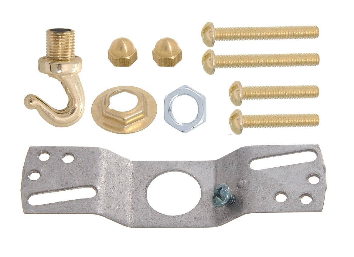 5" Dia. Canopy Kit with Convenience Outlet, 10 lb Max, White Gloss