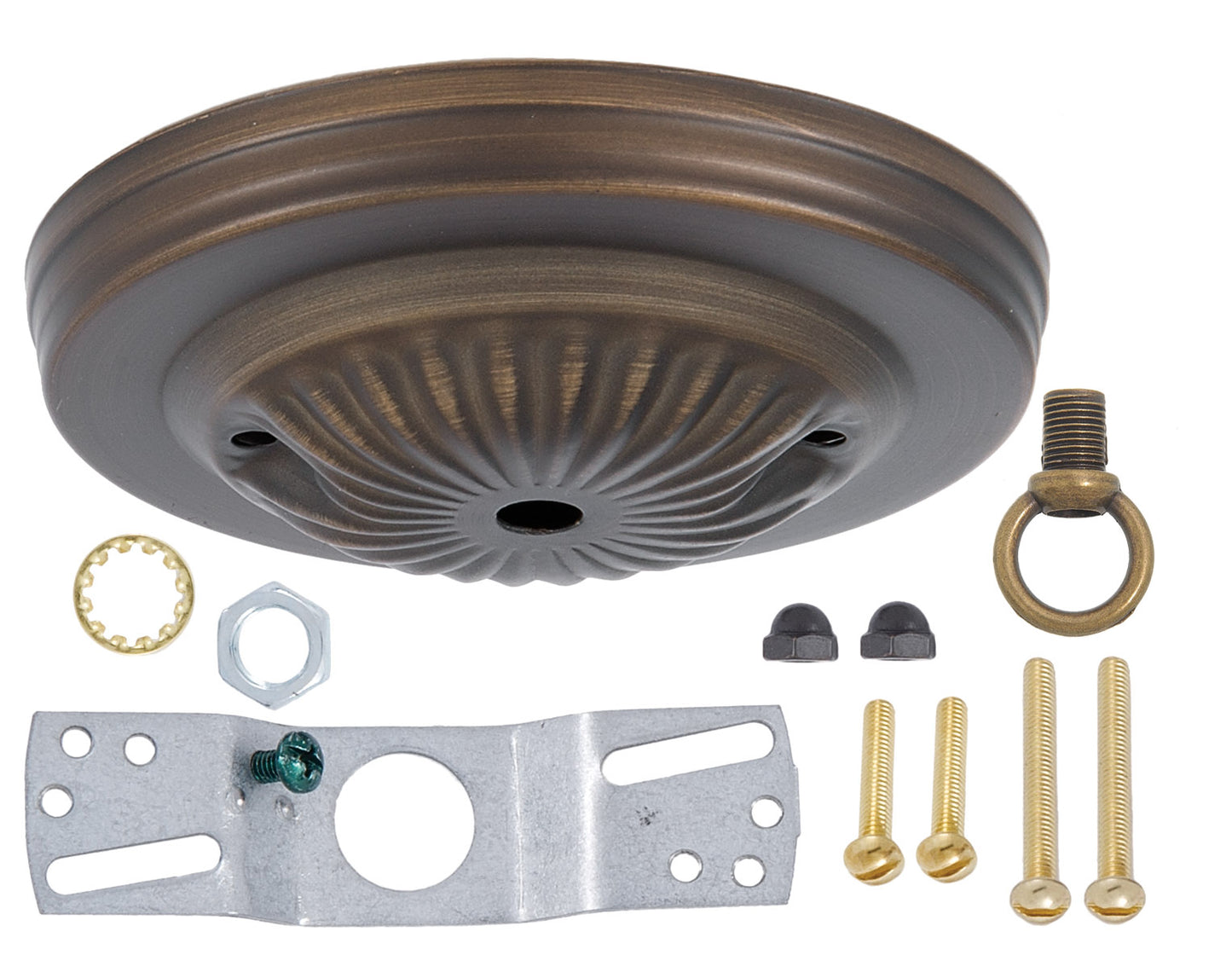 Antique Bronze Ceiling Canopy Kit with Hardware, 5-1/8" dia.