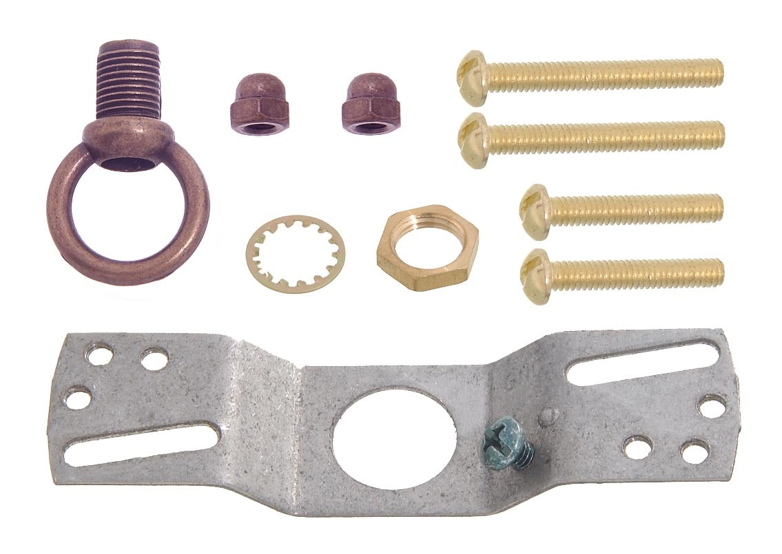 5-1/8 Inch Diameter Engraved Antique Copper Finish Steel Canopy with Mounting Hardware Kit