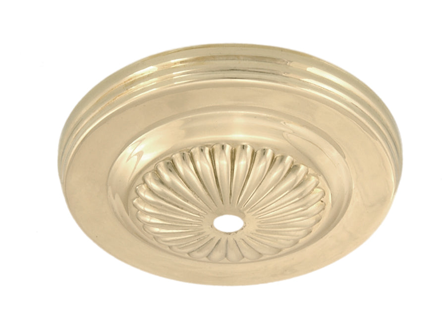 Brass 5 1/4 Inch Stamped Embossed Canopy