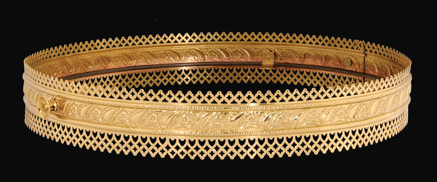 Flower Design 14" Hanging Lamp Shade Holder