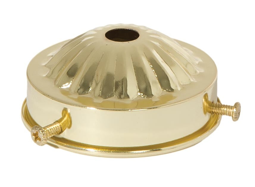 2-1/4 Inch Fitter Brass Plated Finish Steel Shade Holder, 1/8 IP Slip