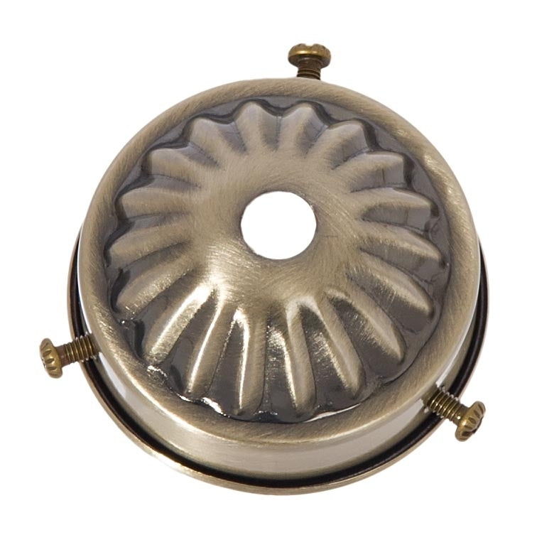 2-1/4 Inch Fitter Antique Brass Finish Steel Shade Holder, 1/8 IP Slip