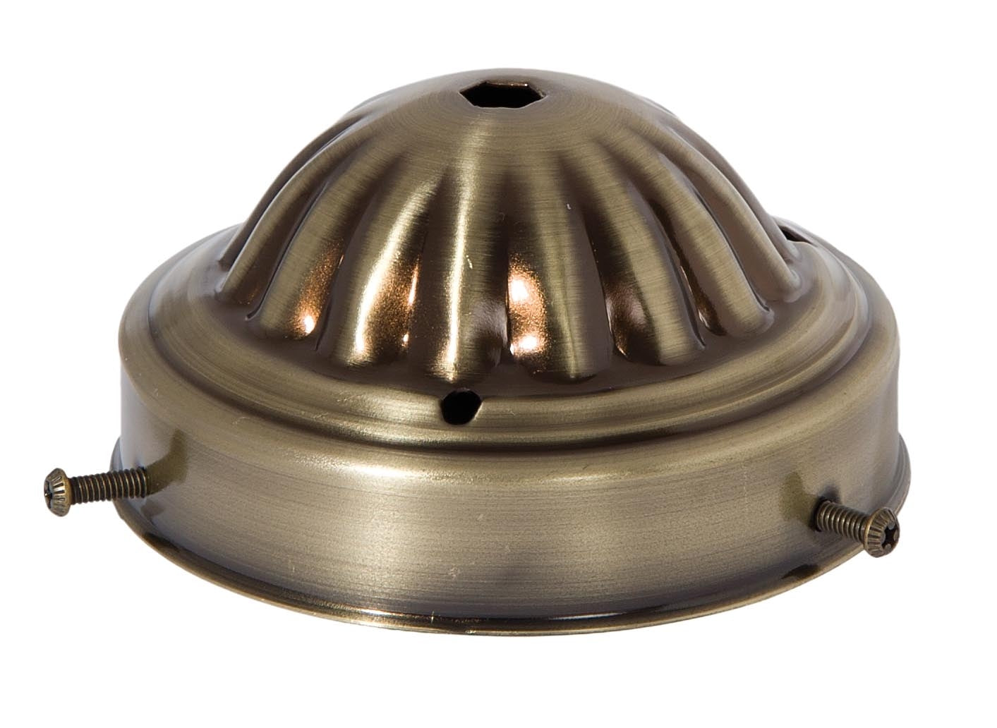 4" Fitter Steel Shade Holder, 1/8 IP, Antique Brass