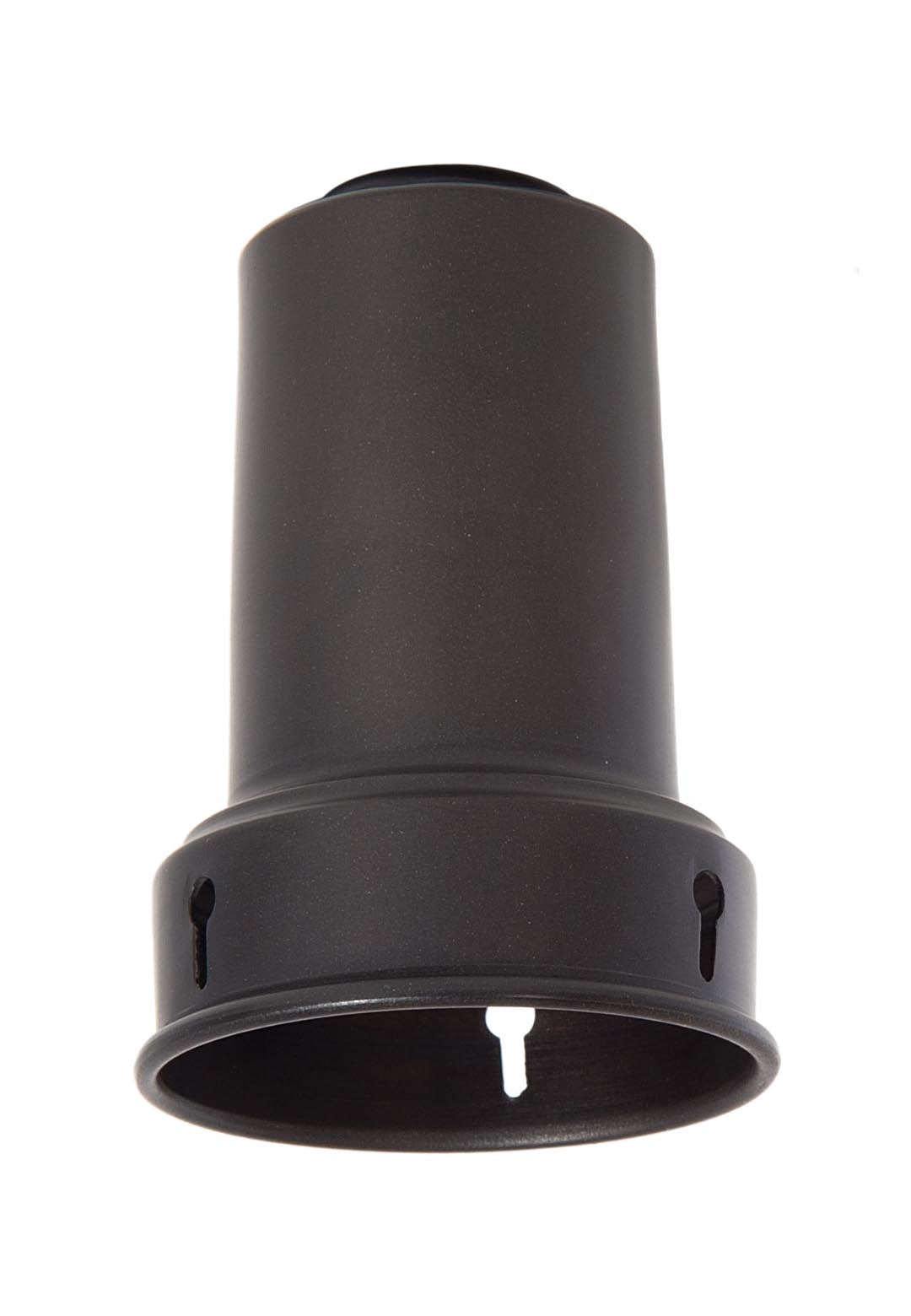 3-3/8 Inch Tall Satin Black Finish Brass Bead-Chain Shade Holder