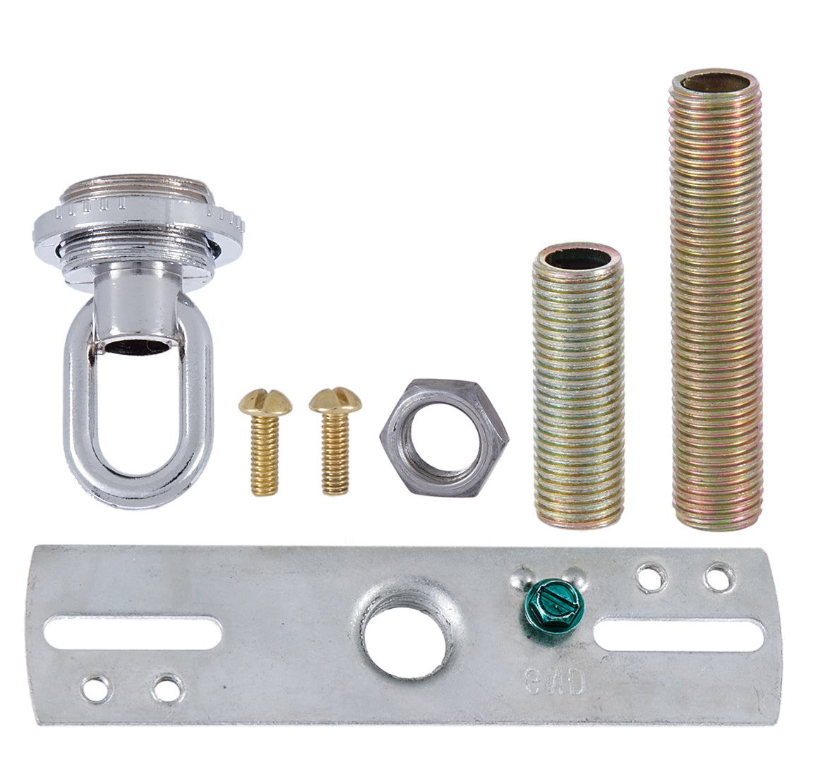 Nickel Plated Finish Screw Collar Loop Canopy Hardware Set