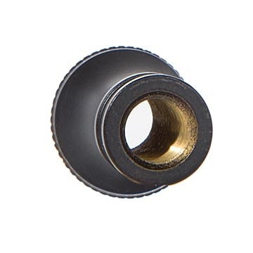 1-1/4 Inch Height Satin Black Finish Turned Brass Lamp Neck, Tap 1/8F