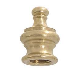 1" ht., Brass Finial Knob, Tap 1/8F