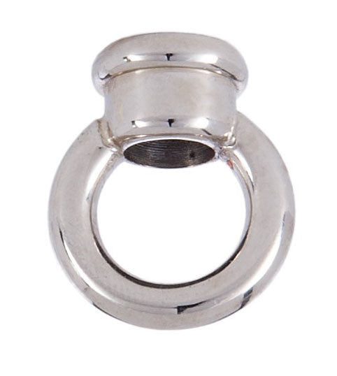 1" Cast Brass Loop with Wire Way, tap 1/8F (3/8" diameter), Polished Nickel Finish