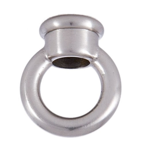 1" Cast Brass Loop with Wire Way, tap 1/8F (3/8" diameter), Satin Nickel Finish