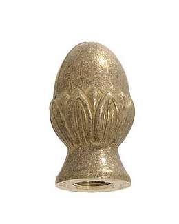 1 5/8" ht., Brass Acorn Finial, Tap 1/8F