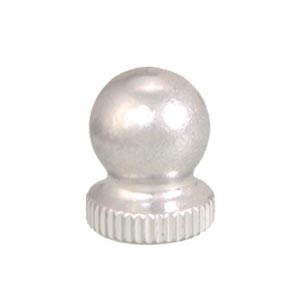 Small, Nickel Plated Knob Finial, 1/4-27F