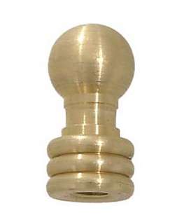1-1/8" Brass Ball Finial, Tap 1/4-27F - Choice of Finish