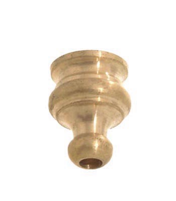 5/8" ht., Brass Knob w/Hole for #6 Bead Chain, Tap 1/8F