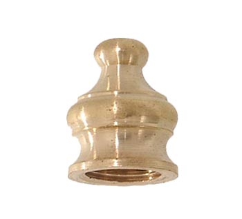 11/16" ht., Brass Pyramid Finial, Tap 1/8F