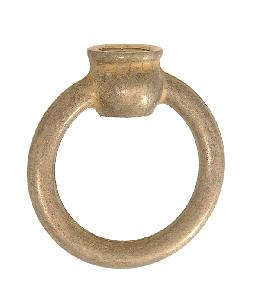 1-1/2" Dia. Cast Brass Loop with wire way, tap 1/8F (3/8" diameter), your choice of unfinished or polished & lacquered
