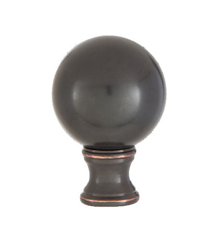 Smooth Ball Design, 32mm Solid Brass Finial, Oiled Bronze Finish